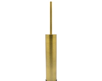 Antique Bronze-Coated Toilet Brush – Modern Bathroom Accessories, Brushed Bronze Surface, Solid Brass, Private Collection, Elegant Design