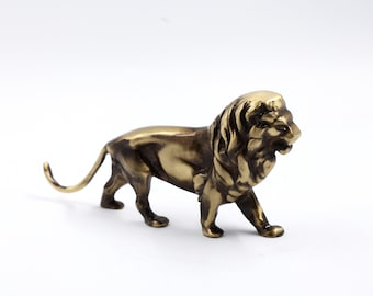 ブロンズライオンの置物 大きなライオンのブロンズ像（ホットキャストブロンズ） - 立っている