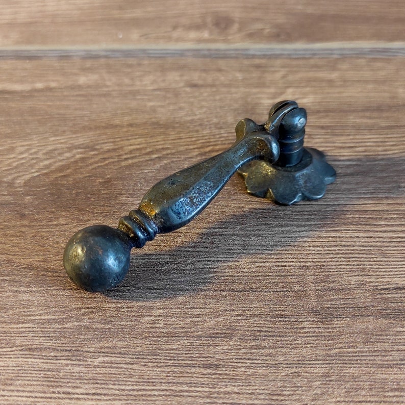 Vintage Rustic Teardrop Swing Drawer Pull Kitchen Etsy