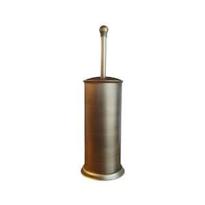 Handmade Solid Brass Toilet Brush, Antique Bronze Coated Finish, Elegant Design, Free-Standing, Perfect for Luxury Bathrooms