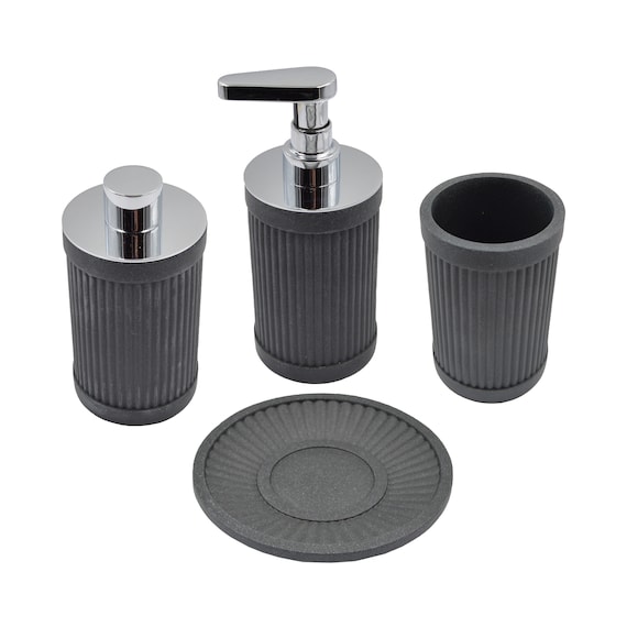 Vintage Antique Bathroom Accessories Set Lotion Dispenser Etsy