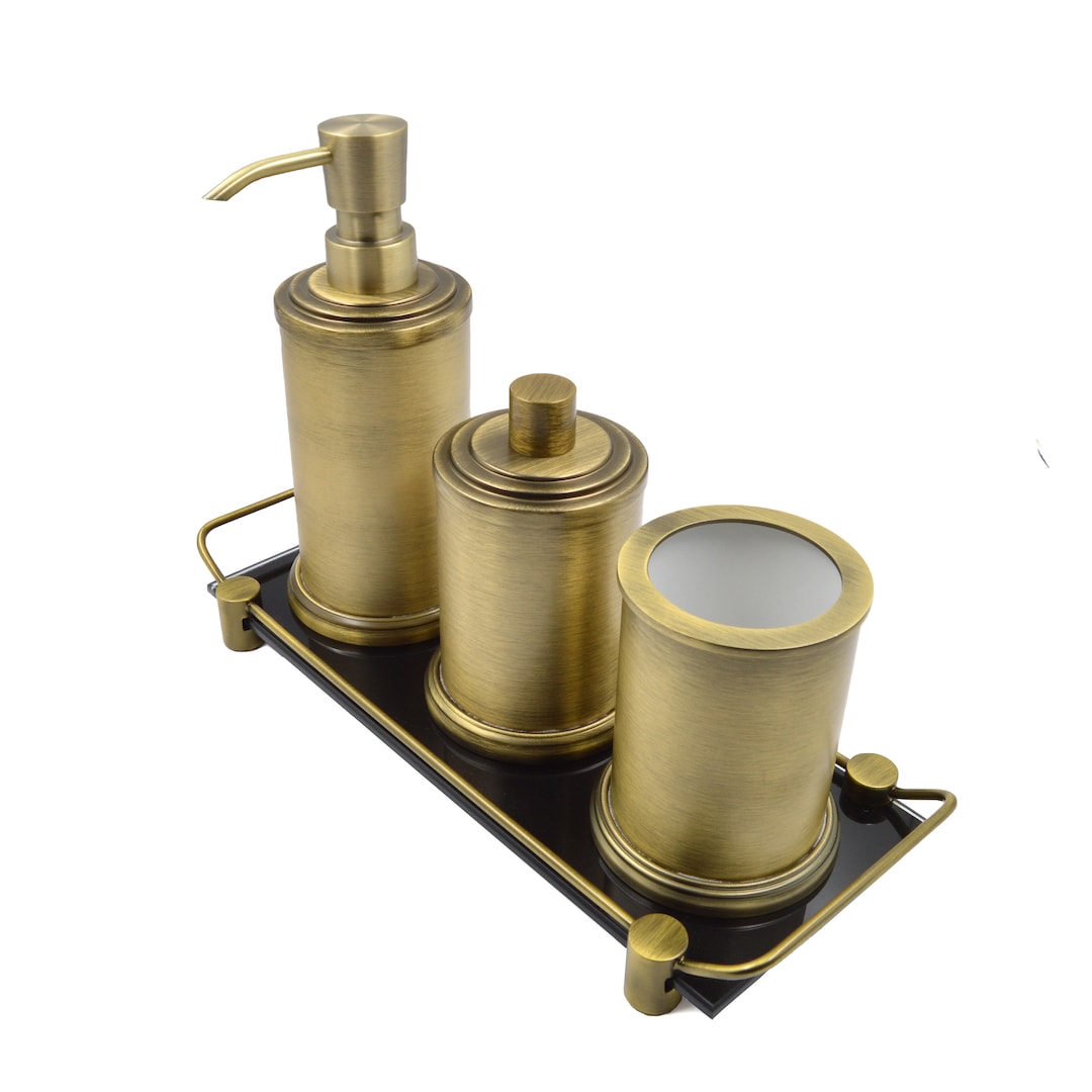Vintage Antique Bathroom Accessories Set Lotion Dispenser - Etsy