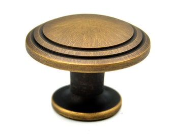 Puxador de gaveta em latão maciço feito à mão – Puxador de cômoda decorativo exclusivo e elegante, acabamento em bronze antigo ou preto óxido