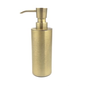 Elegant Liquid Soap Dispenser - Solid Brass, Antique Bronze Coated, 200 ml (6.76 oz) Round Design | Premium Quality for Bathroom & Kitchen