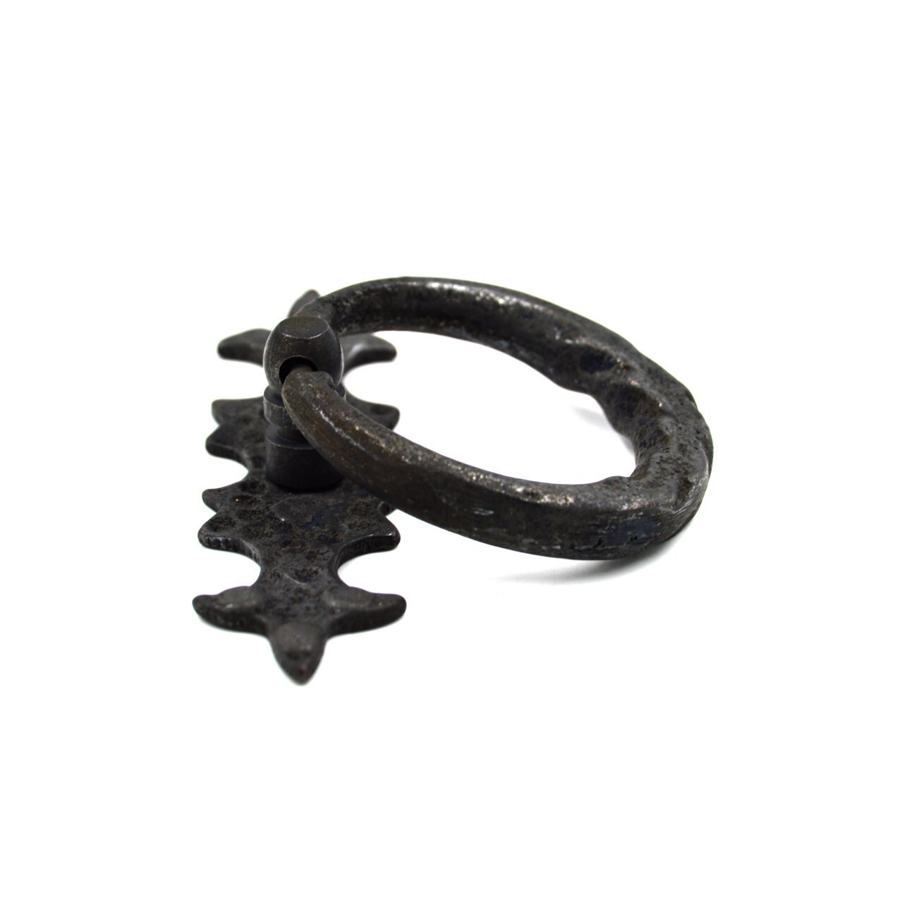 Vintage Black Oxide Drawer Knobs Ring Pulls Handles Dresser Etsy