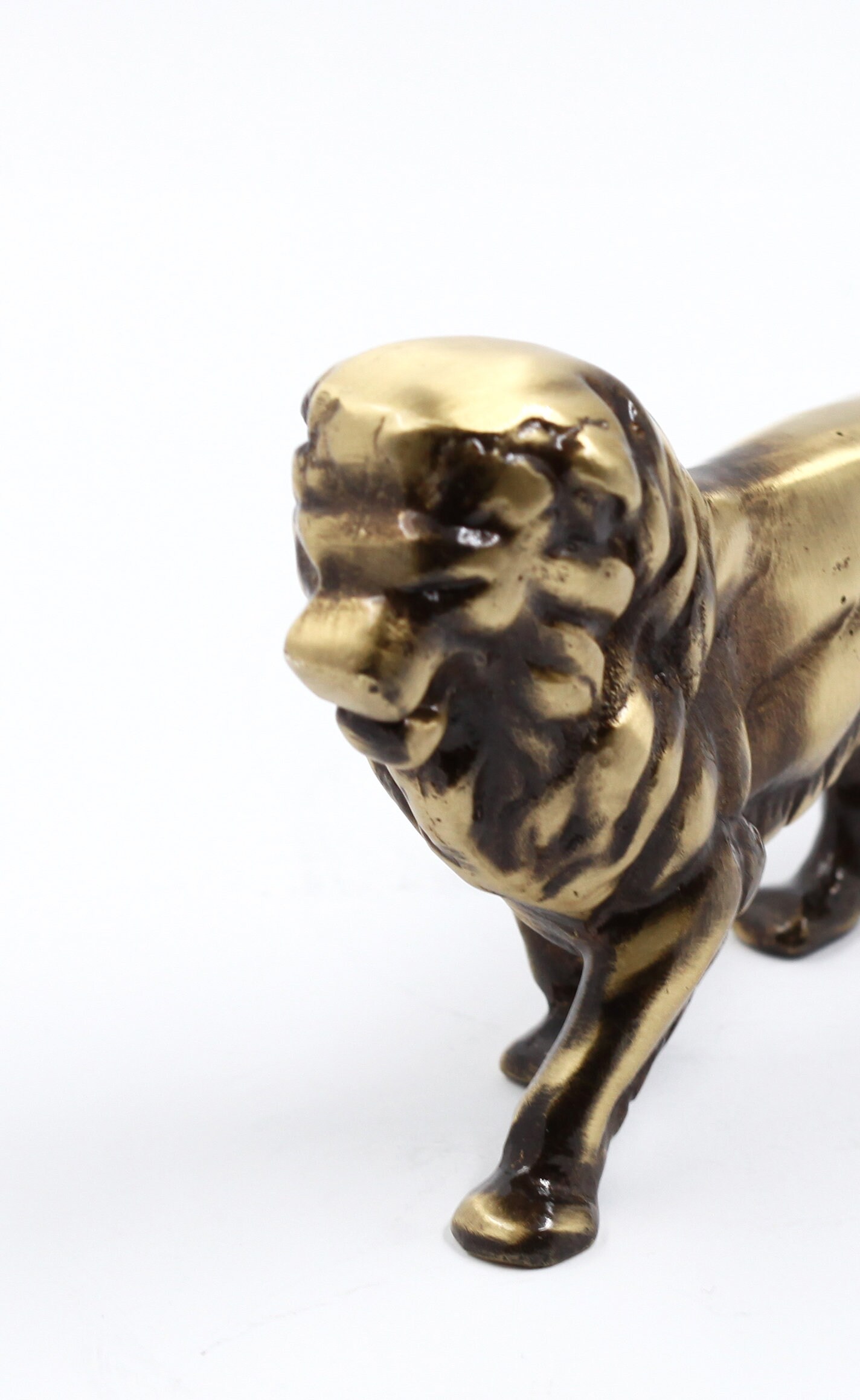 Regal Solid Brass Lion Statue – Antique Bronze Finish, Symbol of ...