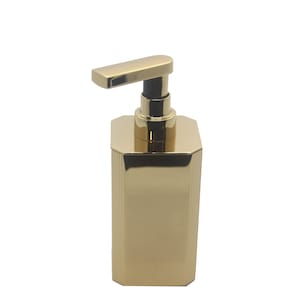 Solid Brass Liquid Soap Dispenser – 200ml (6.76 oz) Countertop Dispenser for Bathroom and Kitchen, Gold Colored Coating, Premium Quality