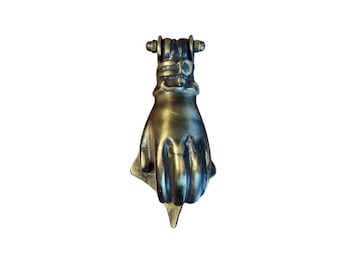 Batacchio per porta in ottone massiccio sagomato a mano - Finitura in bronzo antico e rivestimento in ossido nero - Ferramenta decorativa per porte - Decorazione unica per l'ingresso