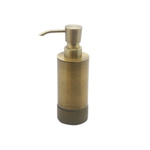 Luxury Soap Dispenser – Round 200ml (6.76 oz), Antique Bronze Coated, Solid Brass, Elegant Design for Bathroom & Kitchen, Premium Quality