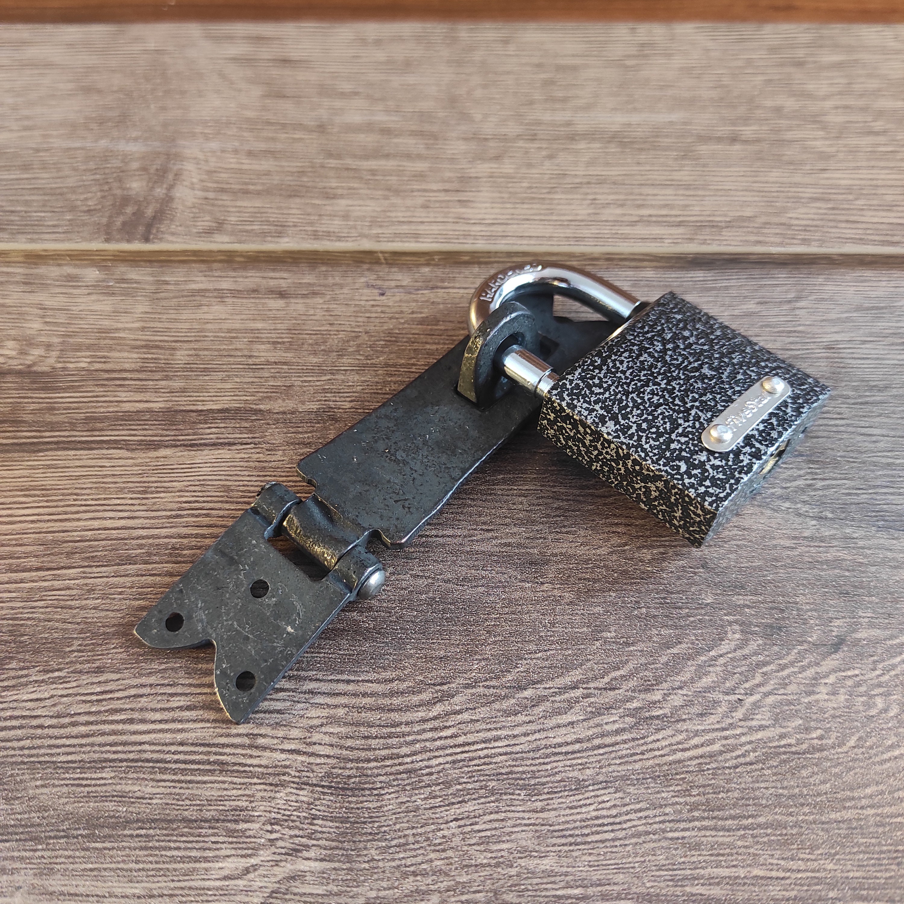 Handmade Solid Brass Padlock Hasp - Heavy Duty Door Clasp With