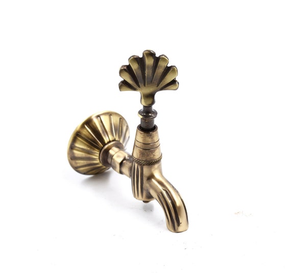 Solid Brass Faucet – Premium Water Tap for Sink or Garden, Gold Colored or Antique Bronze Coated Finish, Elegant & Durable Decorative Design