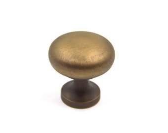 Massiver Schubladenknauf aus Messing - Antike Bronze, Oxidschwarz & Inox beschichtetes Finish - Elegante dekorative Kommode, Küchenschrankknöpfe