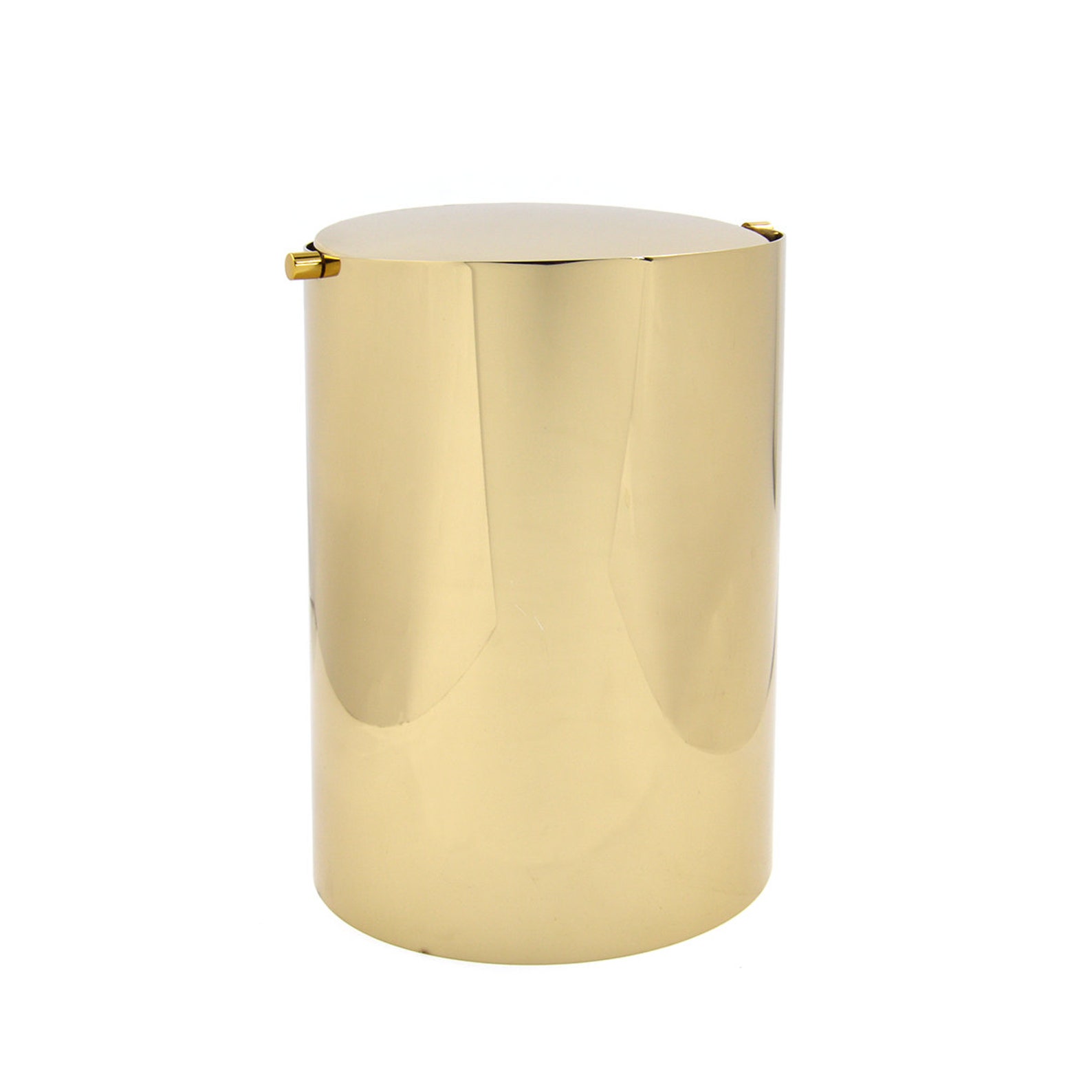 Vintage Trash Can Swingtop Antique Waste Bin Real Solid Etsy