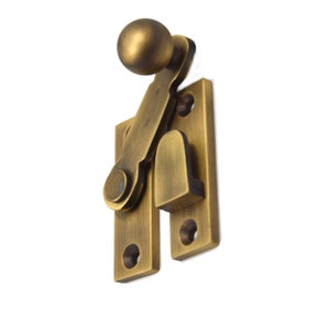 Handmade Solid Brass Latch Lock with Antique Bronze or Oxide Black Coated - Elegant Decorative Ornament for Doors or Cabinets