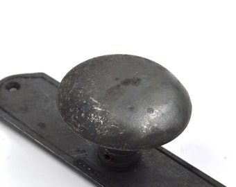 Vintage deurklink knop rustieke effen deurknop mat zwart eenvoudig ontwerp antieke look handgemaakt massief messing