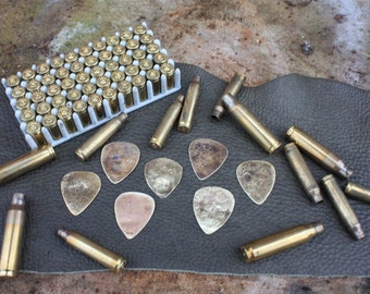 Brass Bullet Guitar Pick - Hand made with personalized options