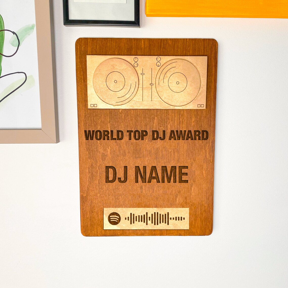 Custom dj gift music gift trophy plaque trophy plate dj Etsy