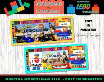Legoland Tickets Printable - Etsy
