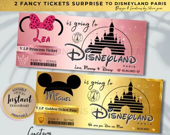 Printable Disneyland Paris Ticket - Etsy UK