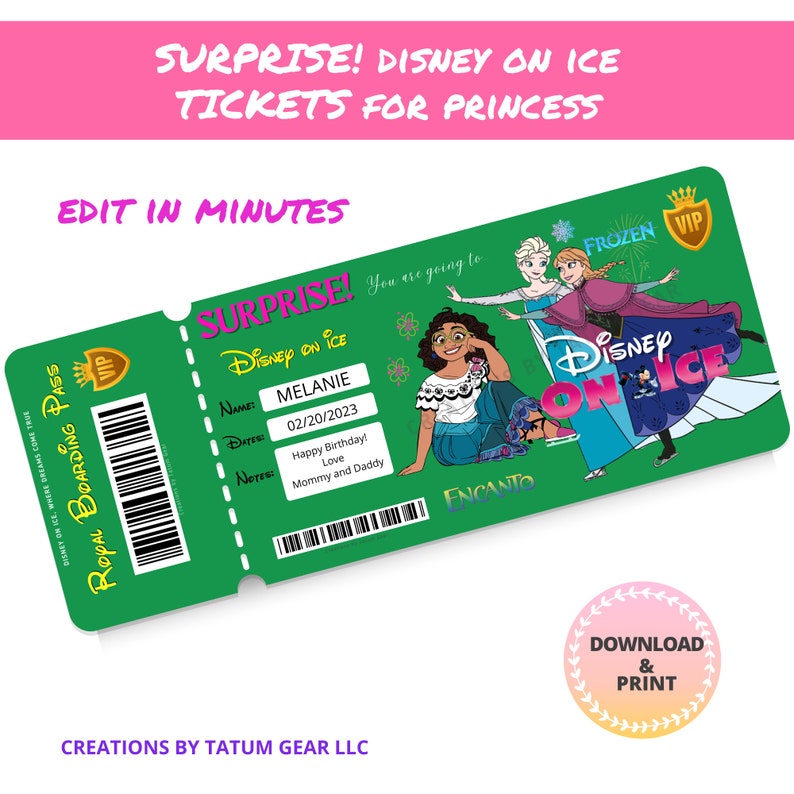 DISNEY ON ICE With Frozen & Encanto Digital Instant Download Etsy