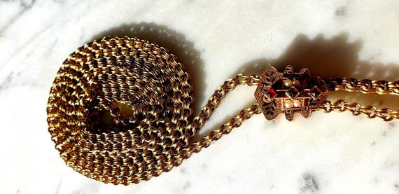 Antique 10k guard chain | antique watch chain | Vi