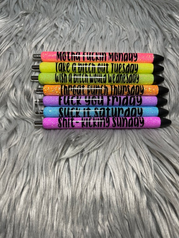 Week day pen set Monday-Sunday