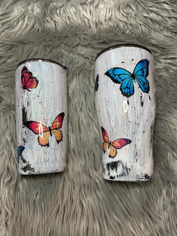 Butterfly epoxy tumbler
