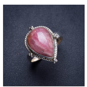 Rhodochrosite Ring in 925 Sterling Silver,Silver Ring, Gemstone Ring, Artisan Ring, Handmade Sterling Ring, Unique Silver Band, Regalo per lei