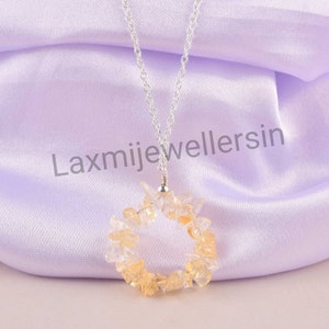 Natural Citrine  Pendant in 925 Sterling Silver, Dainty Pendant, Artisan, Sterling Pendant, Designer Pendant, Gemstone Necklace, Gift