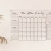 Personalized Acrylic Monthly Wall Calendar With Menu To-do | Etsy