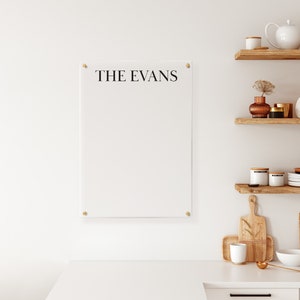Personalized Dry-Erase Board | Clear Acrylic Floating Wall Decor | Housewarming | Office Decor | Memo Board | DRYERASE