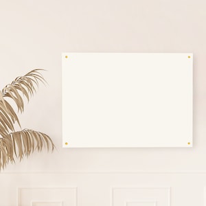 White Acrylic Dry-Erase Board | Blank Acrylic Notes Board | Wet-Erase Board | Office Decor