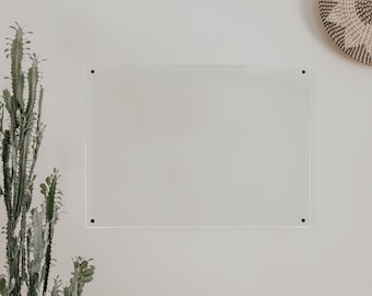 Clear Acrylic Wet-Erase Board | Wall Memo Board, Office Decor
