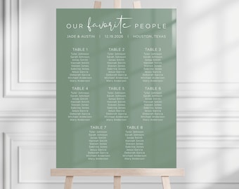 Personalized Wedding Seating Chart | 50-80 Guests | 6-9 Tables | Acrylic Small and Micro Wedding Signage Guest List