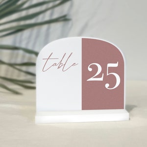 White Acrylic Arch Table Number | Wedding Table Number | Art Deco | Boho | Wedding | Unique | Reserved Seating | TN11