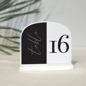 White Acrylic Arch Table Number | Wedding Table Number | Art Deco | Boho | Wedding | Unique | Reserved Seating | TN9