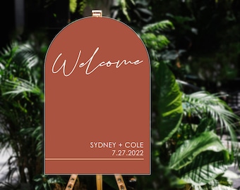 Personalized Acrylic Wedding Welcome Sign | Minimal | Simple | Arch Sign | 3 Size Options