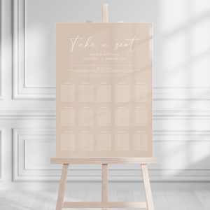 Personalized WeddingSeating Chart | 15 Tables | 180 Guests | Rectangle Seating Chart | Wedding Reception