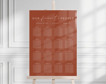 Personalized Acrylic Seating Chart for Wedding | Alphabetized | 96-144 Guests | 10+ Tables | Acrylic Wedding Signage | Wedding Reception