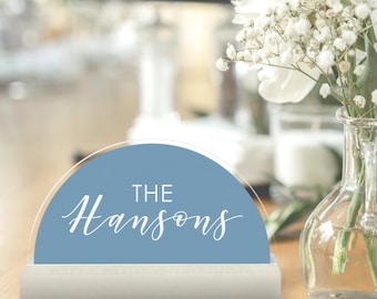 Wedding Reception Sweetheart Table Nameplate Sign | Acrylic Head Table Decor | Personalized Colorful Arch Signage