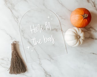 Arch Frosted Acrylic Halloween Sign | Halloween Quotes | Halloween Decor | Minimalist | Holiday Decor | Fireplace Mantle