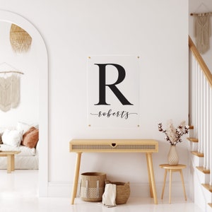 Personalized Acrylic Family Initial Wall Decor | 20&quot;W x 28&quot;H | Home Decor | Household Name | Housewarming Gift