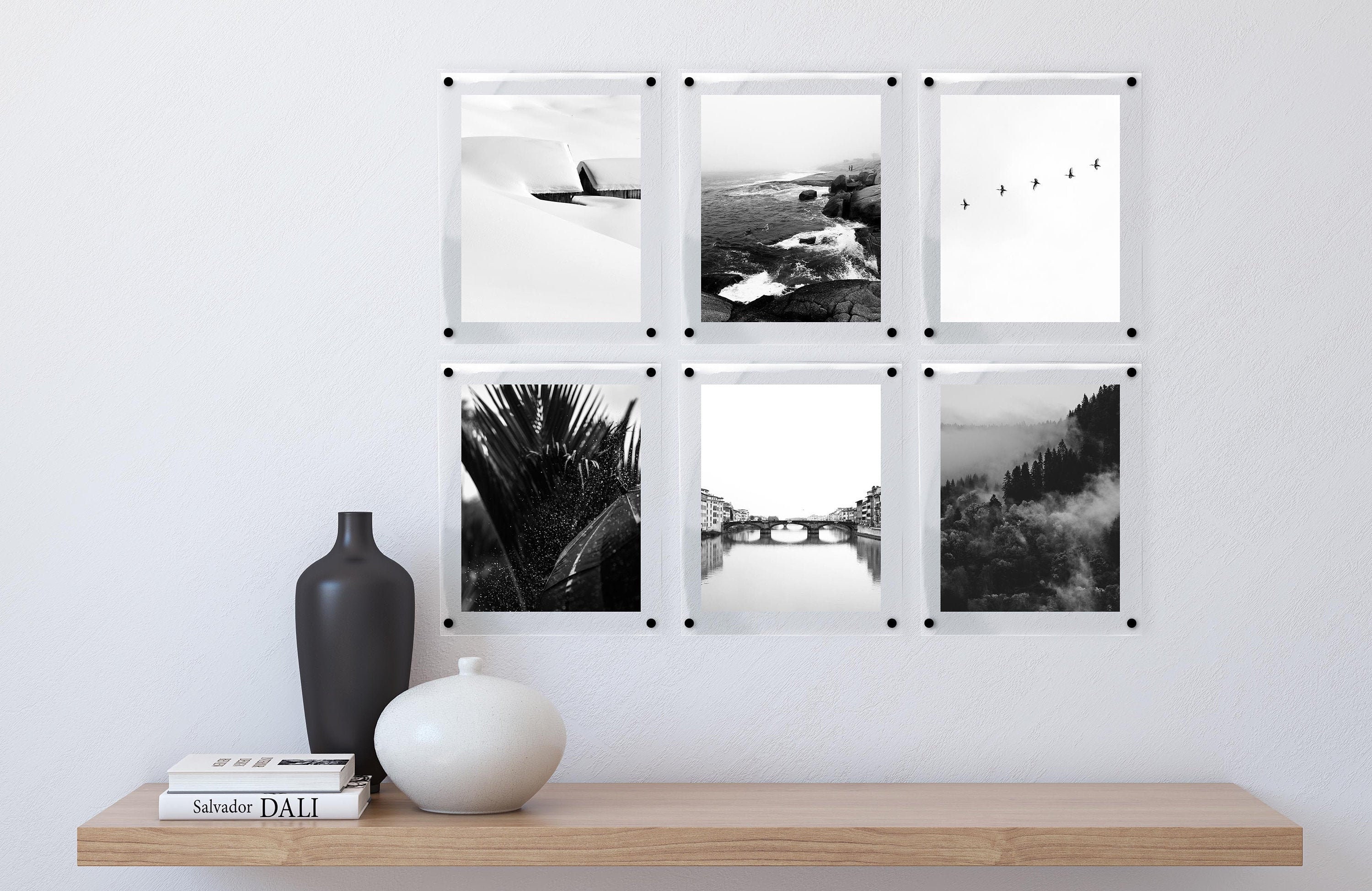 Clear Acrylic Photo Frame Floating Wall Decor Housewarming Etsy