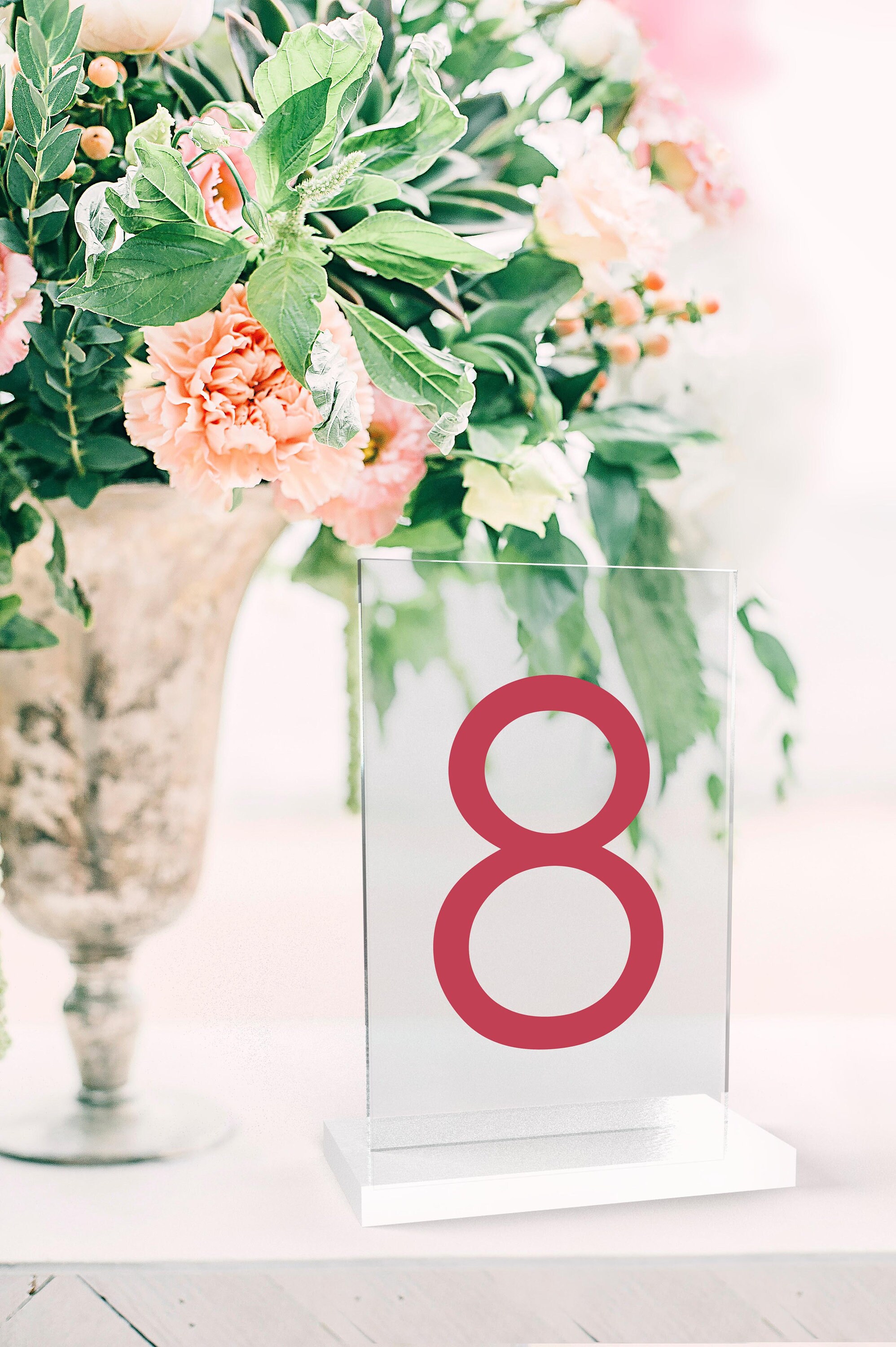 Acrylic Table Number | Wedding Table Number | Clear Acrylic | Classic |  Minimalistic | TN5 - Etsy Österreich, image size:1996x3000