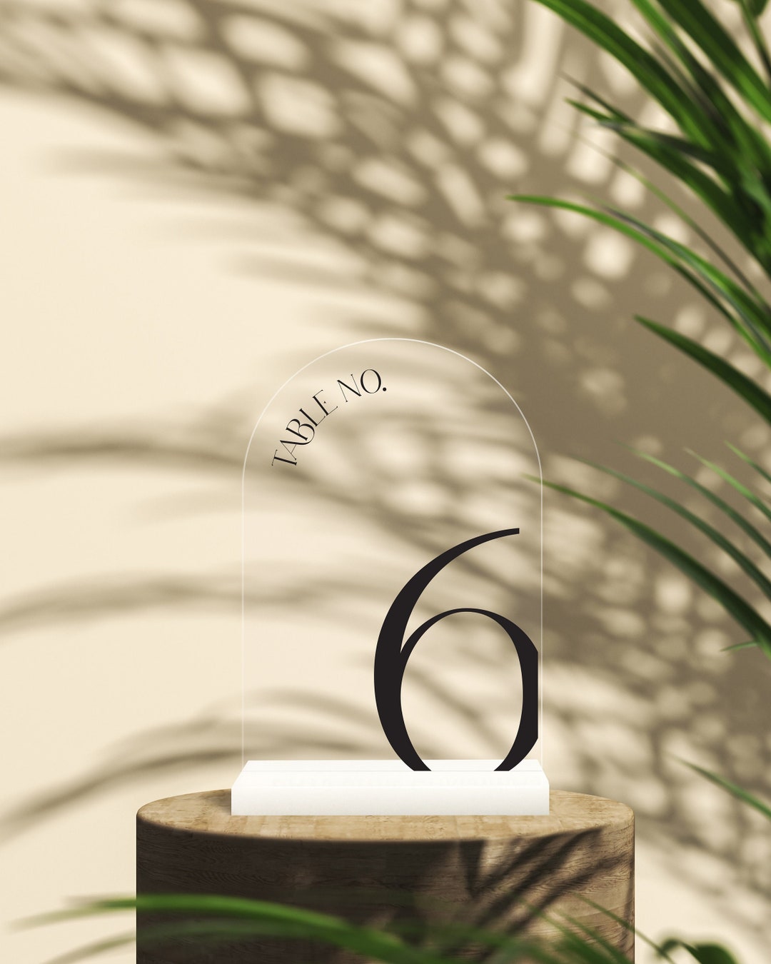 Arch Table Number | Clear Acrylic | 32 Color Options | Personalized ...