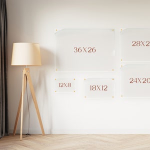 Personalized Acrylic Calendar Month & Week Floating Wall Decor Housewarming Gift Home Decor Dry-Erase Color WEEK1-COLOR image 9