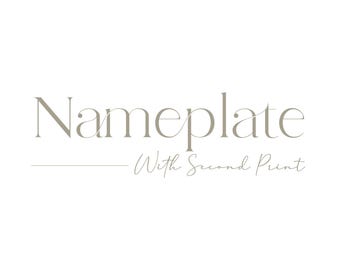 Custom Nameplate With Back Side Print