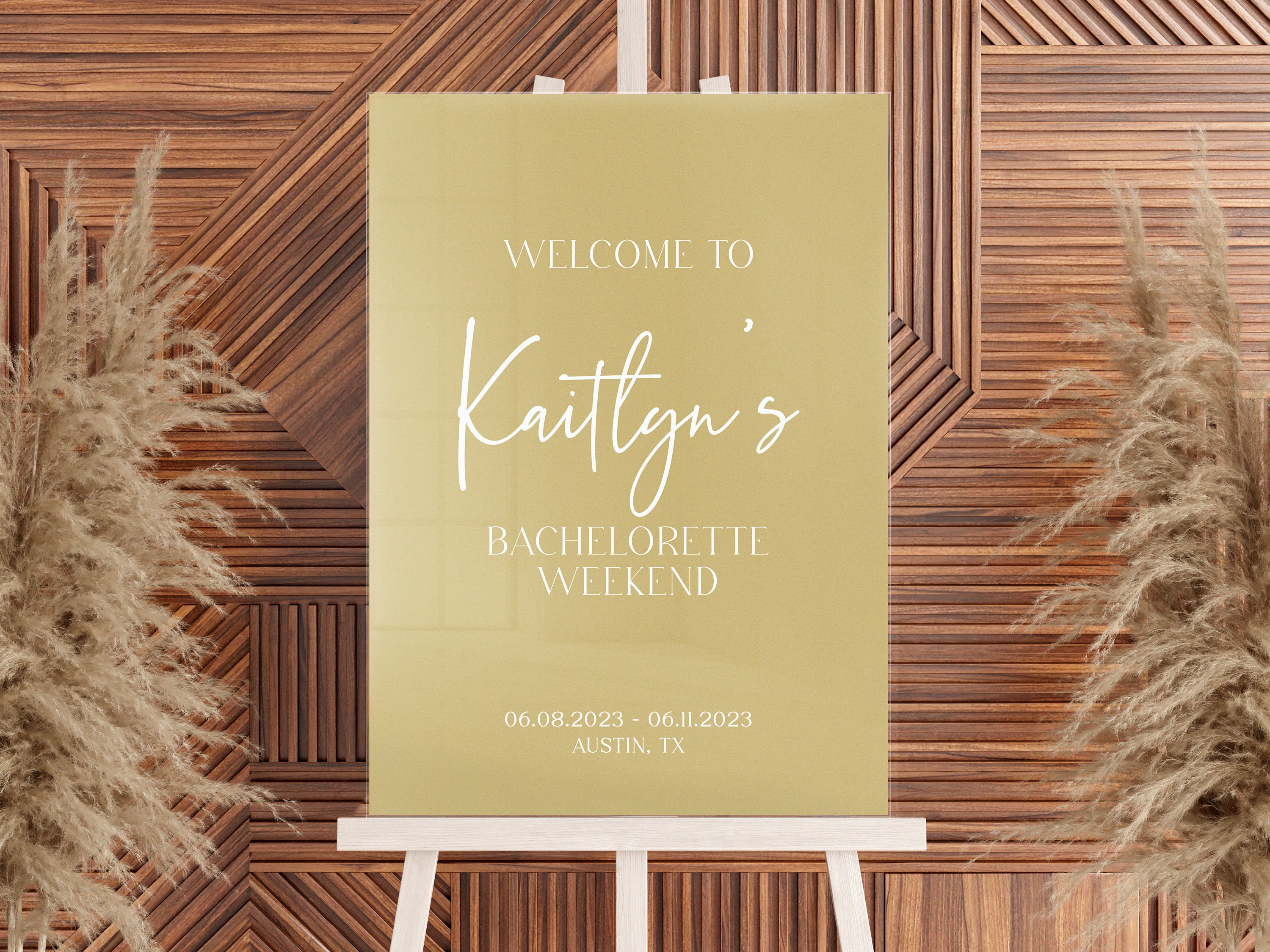 Personalized Acrylic Welcome Sign | Bachelorette Party | Celebration ...