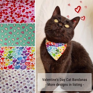 Over Collar Cat Bandana- Seasonal - pet owner gift - Valentine's day