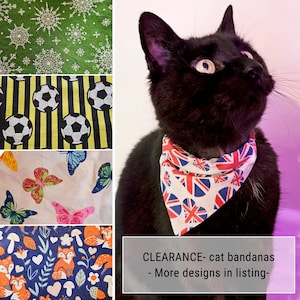 CLEARANCE - Over collar cat bandana - cat bandana - collar bandana